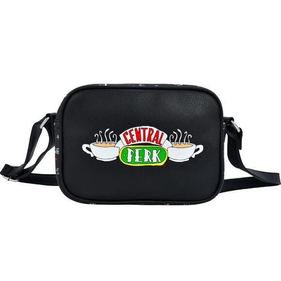 ⭐️Danielle Nicole DANI FRIENDS TV SHOW CENTRAL PERK Crossbody Purse Bag Black - Picture 1 of 11